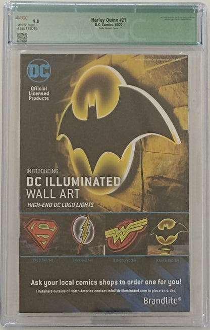 Harley Quinn #21 - CGC 9.8 - Sook Variant Cover - Signed by Ryan Sook with Certificate - DC Comics