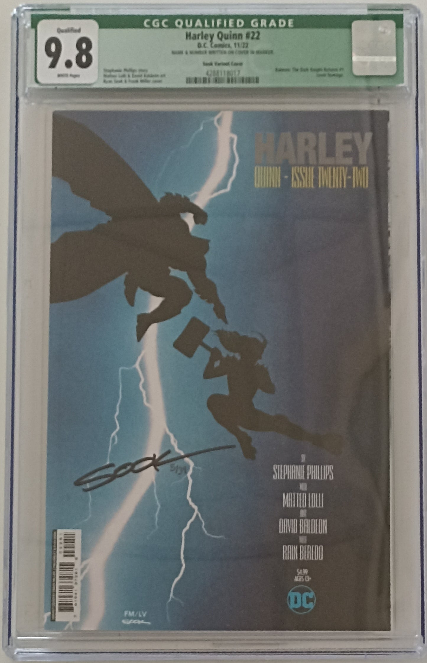 Harley Quinn #22 - CGC 9.8 - Sook Variant Cover - Signed by Ryan Sook with Certificate - DC Comics (Copy)