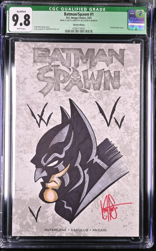 Batman/Spawn #1 - CGC 9.8 - Sketch Edition and Signature by Ken Haeser - DC/Image Comics