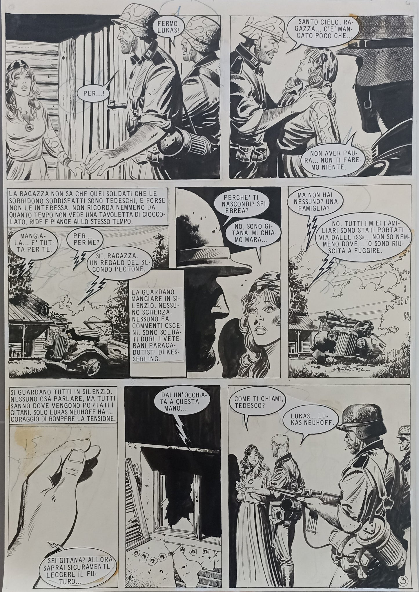 Rubio – 8 Tavole Originali – "La profezia" (Lancio Story n.32, 1982) – Serie Completa