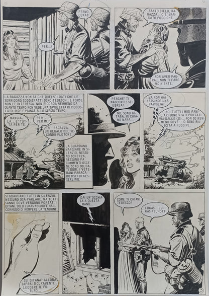 Rubio – 8 Tavole Originali – "La profezia" (Lancio Story n.32, 1982) – Serie Completa