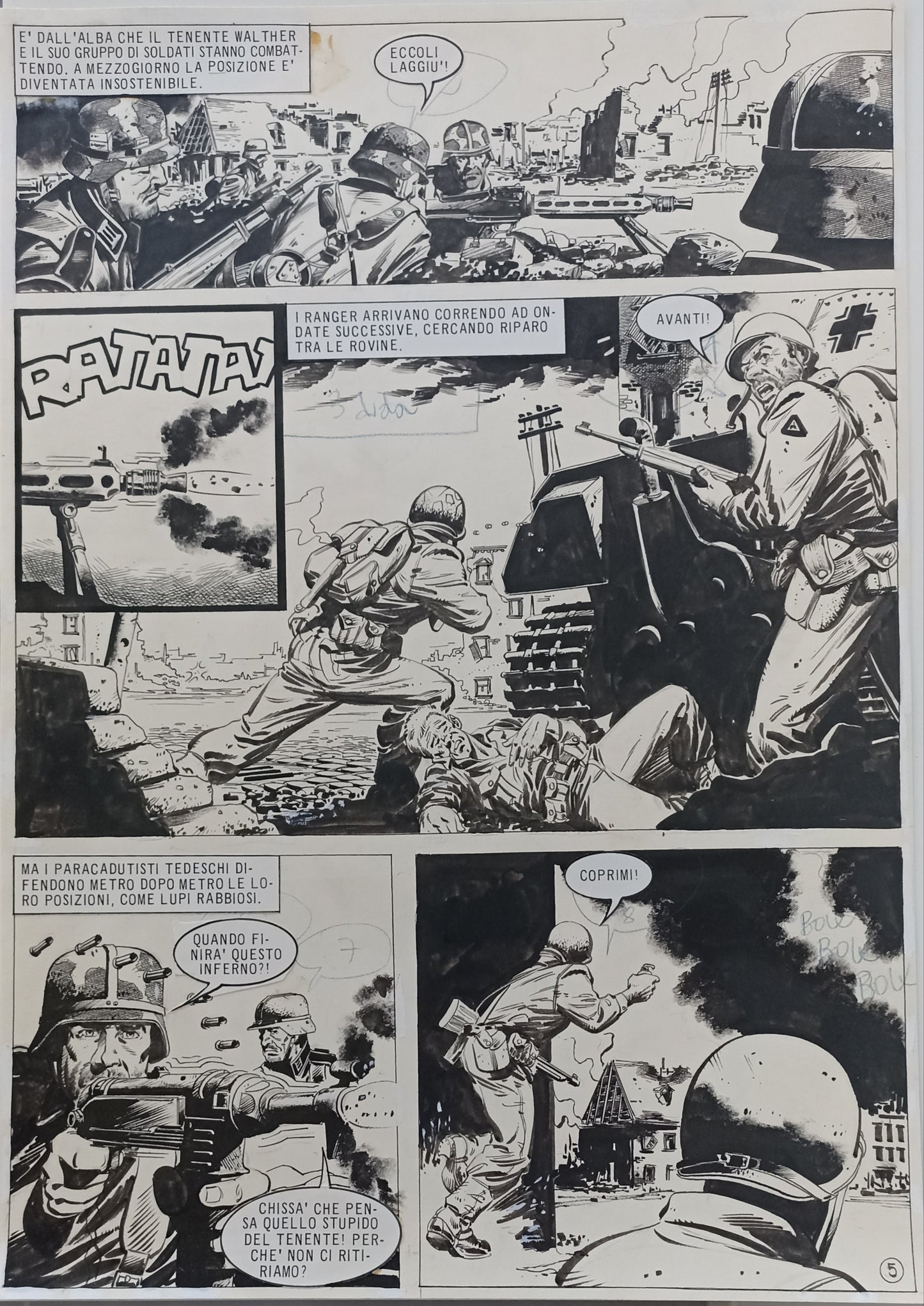 Rubio – 8 Tavole Originali – "La profezia" (Lancio Story n.32, 1982) – Serie Completa