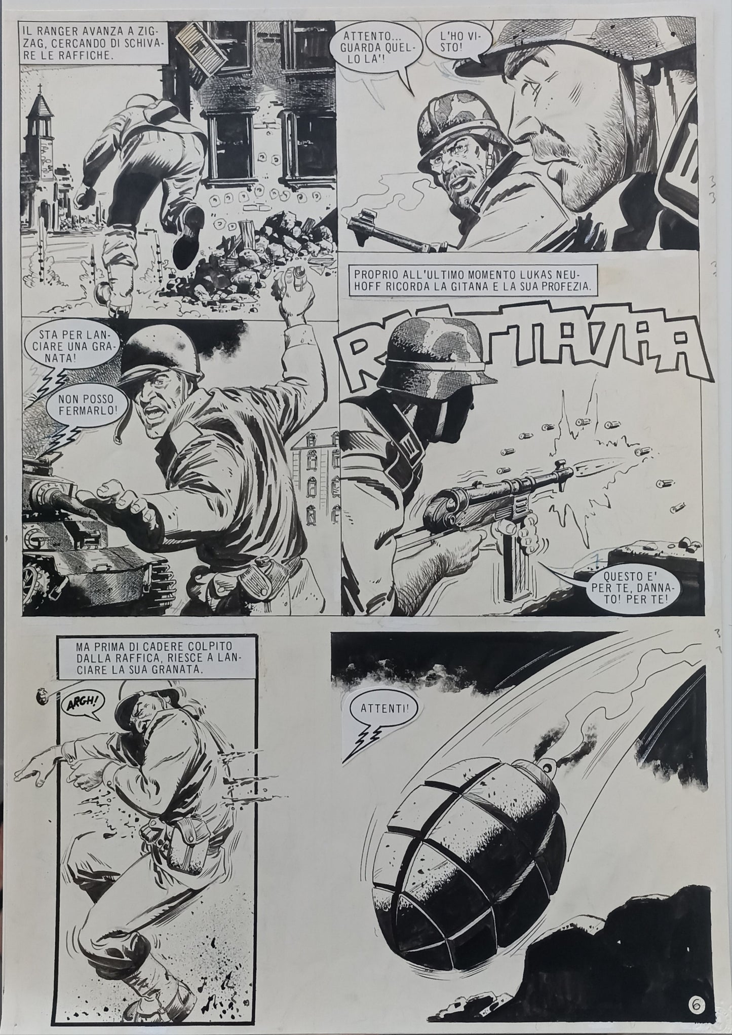 Rubio – 8 Tavole Originali – "La profezia" (Lancio Story n.32, 1982) – Serie Completa