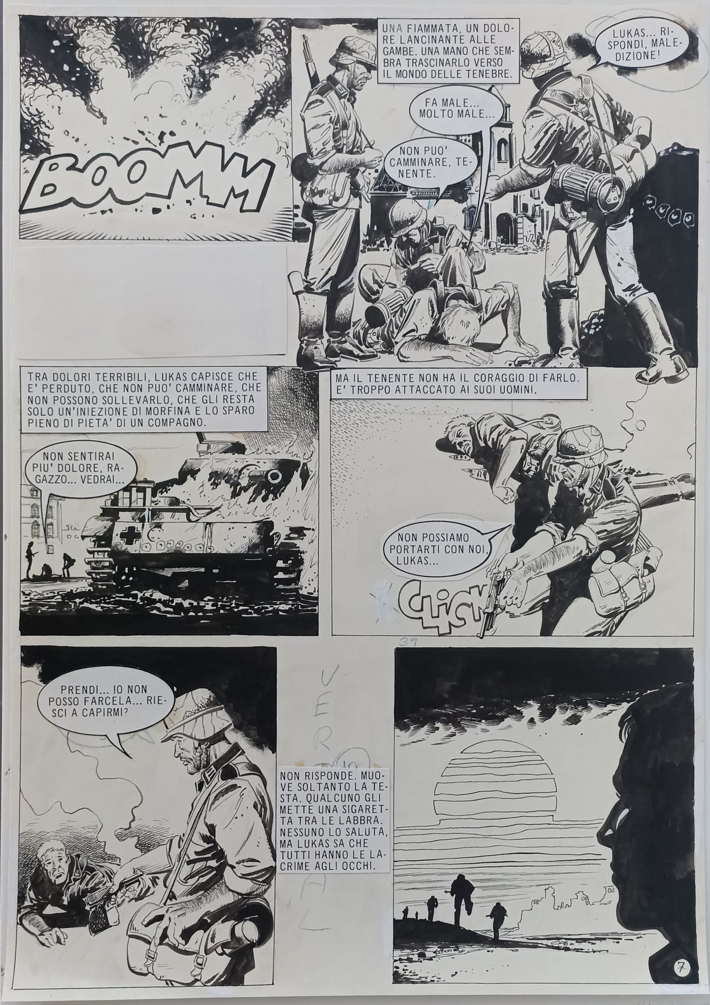 Rubio – 8 Tavole Originali – "La profezia" (Lancio Story n.32, 1982) – Serie Completa