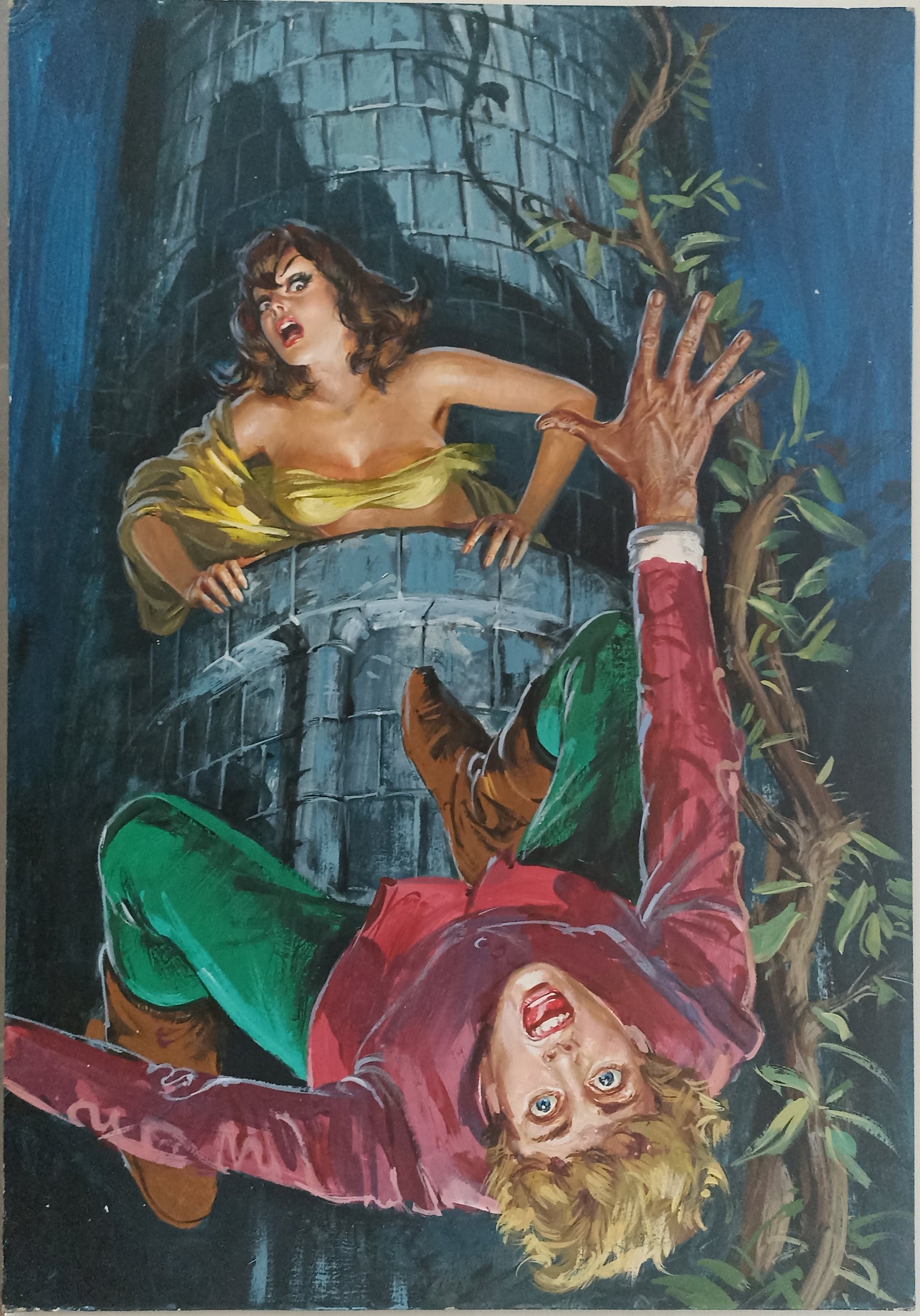 Averardo Ciriello –  Illustrazione Originale Copertina "Lucifera #105: Anche gli angeli uccidono" (1976)  Artista: Averardo Ciriello