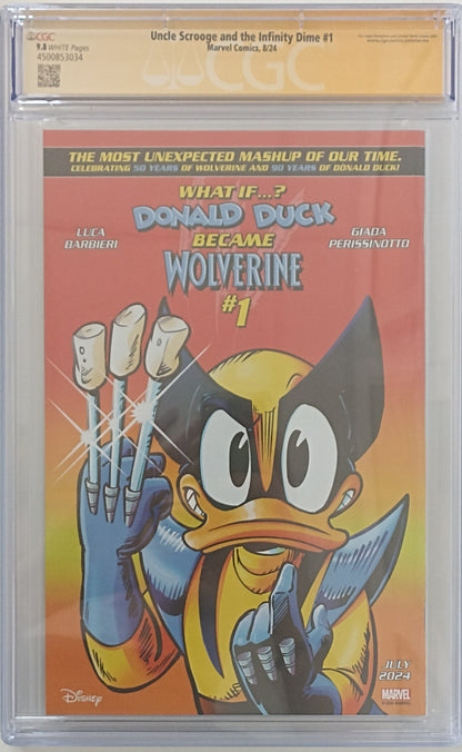 Uncle Scrooge and The Infinity Dime #1 - CGC 9.8 - Variant Cover firmata da Alex Ross - Marvel Comics