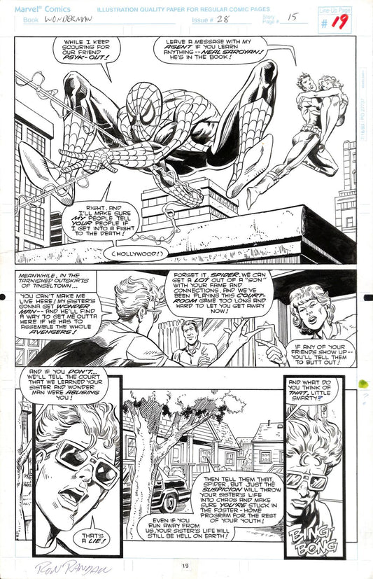 Ron Randall & Brad K. Joyce – Tavola Originale "Wonder Man #28" – Pagina 19 (Marvel, 1994)